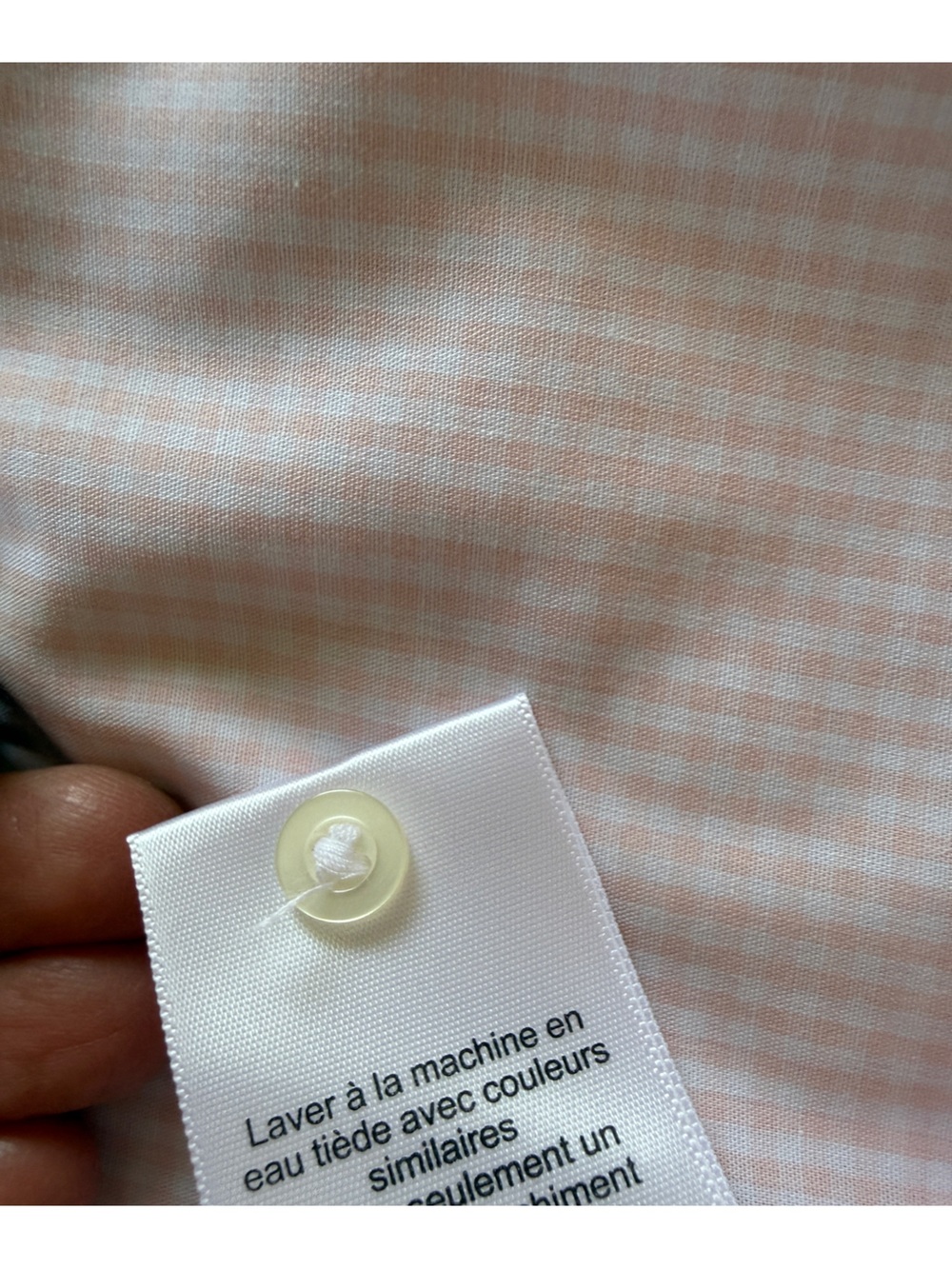 NWOT PearlyVine Ballet Pink Gingham RicRac Button Down LS Shirt, S, MSRP $139 - Picture 12 of 13
